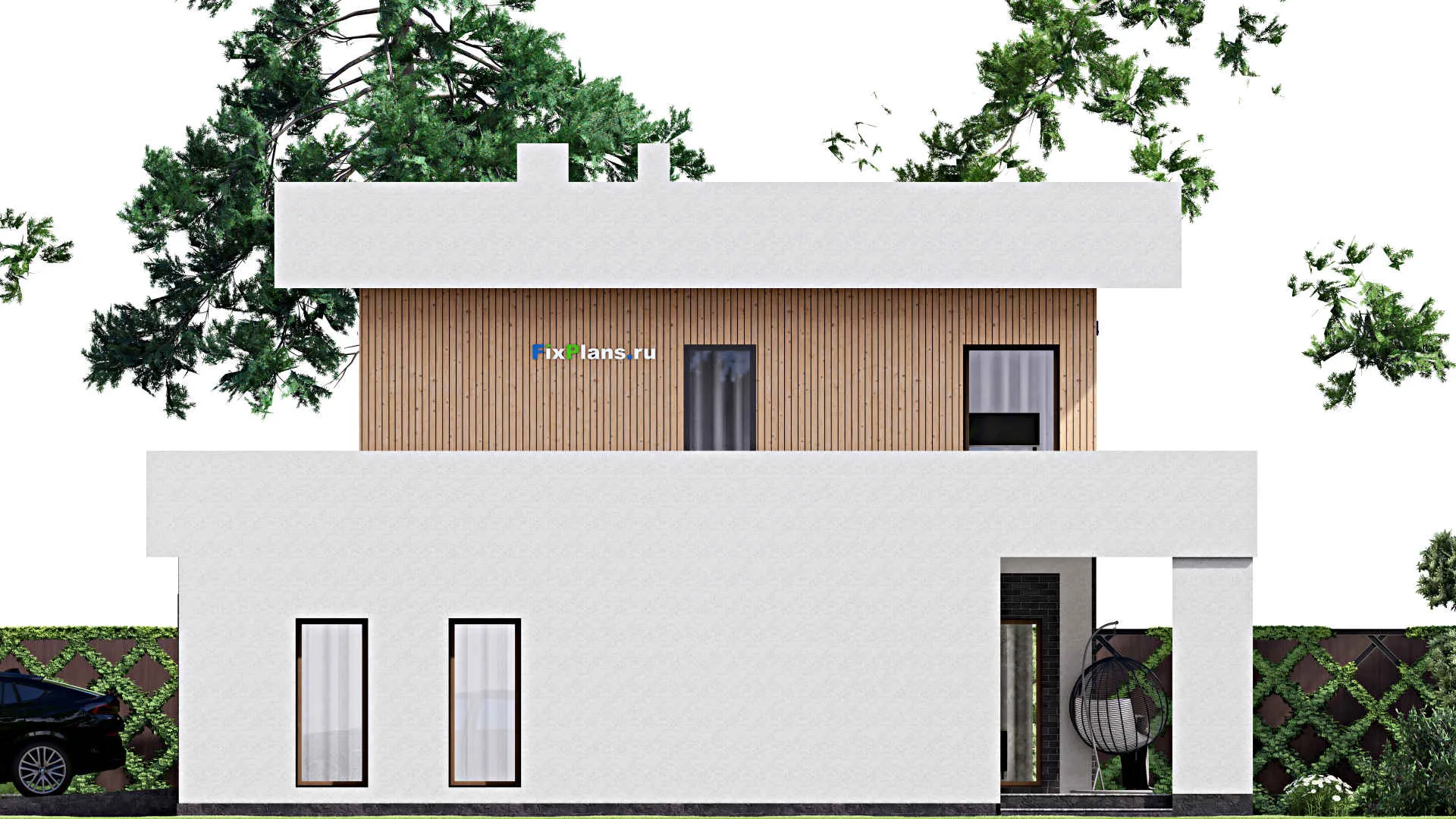 F-16289 - Проект двухэтажного дома 16 на 21, площадью 450 м² с 4 спальнями