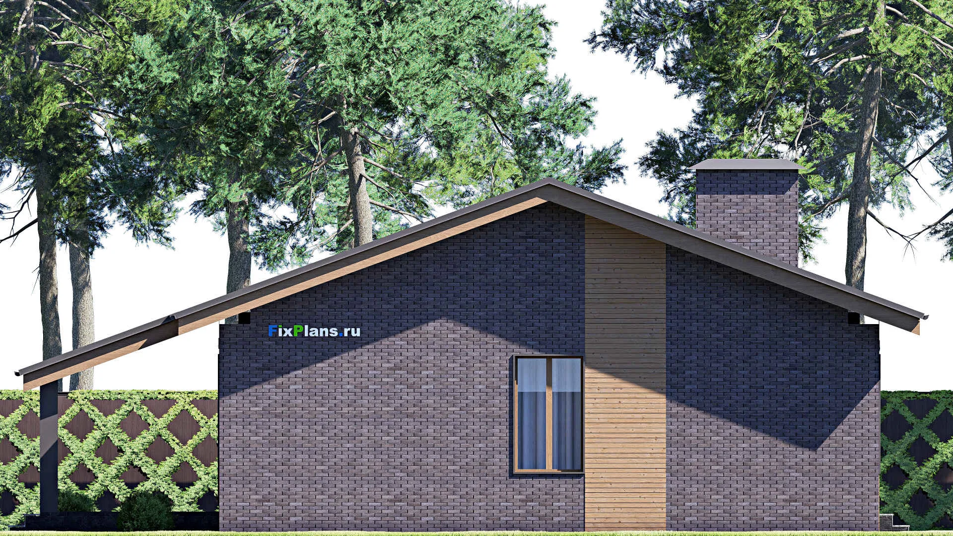 F-17666 - Проект одноэтажного дома 15 на 19, площадью 180 м² с баней и 4 спальнями