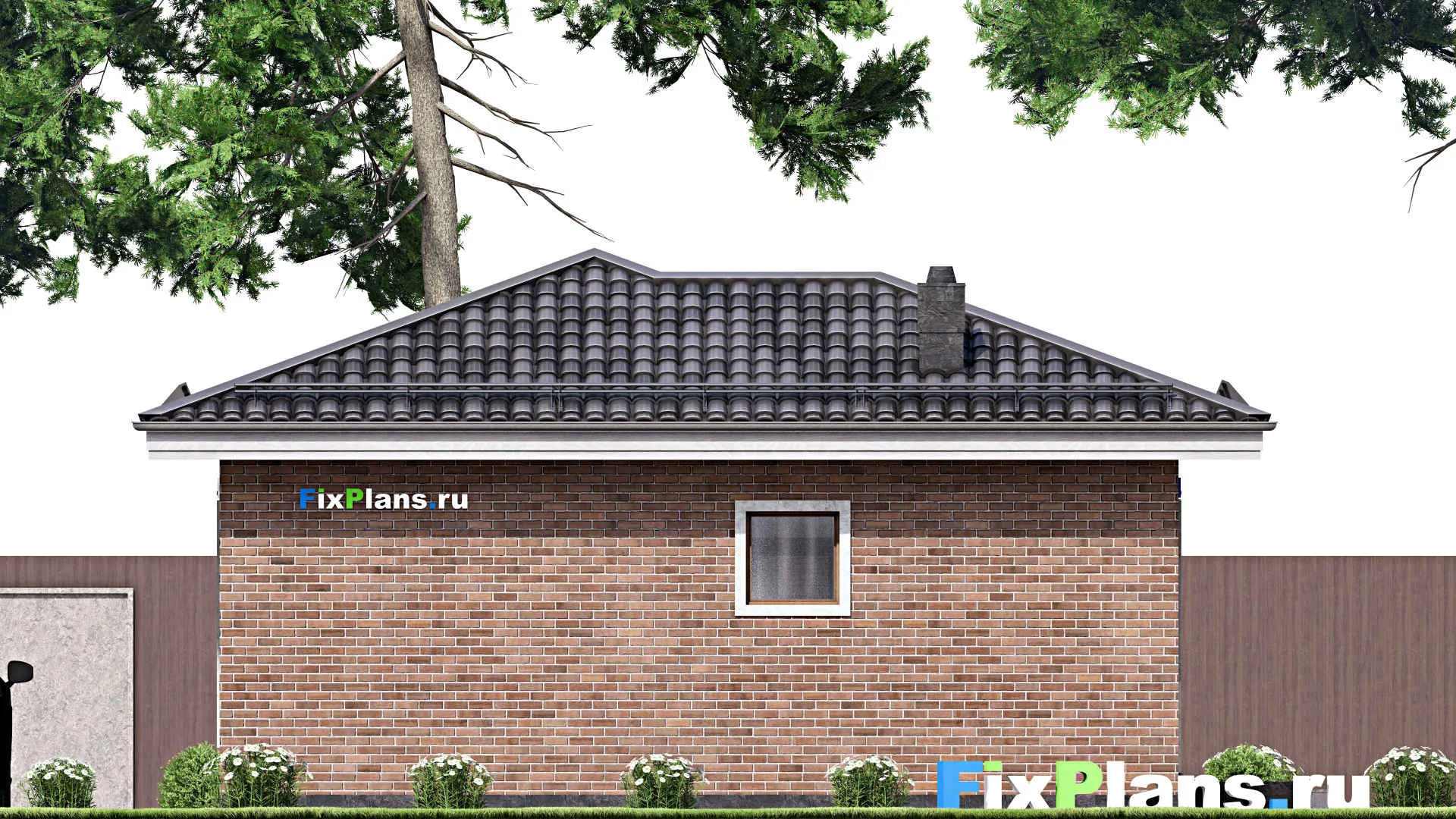 F-15380 - Проект бани 10 на 14, площадью 80 м² с комнатой отдыха, терассой и санузлом