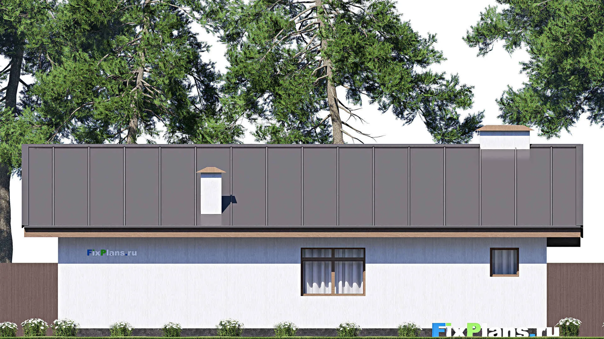 F-17234 - Проект одноэтажного дома 11 на 16, площадью 130 м² с 3 спальнями