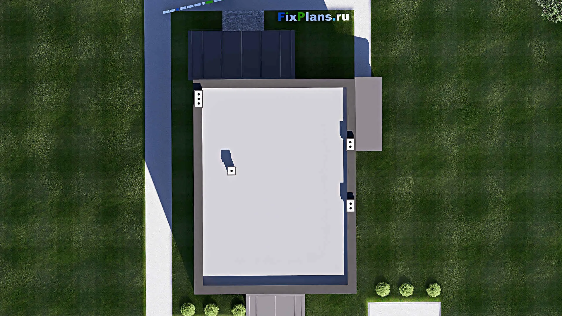 F-18188 - Проект двухэтажного дома 10 на 17, площадью 240 м² с террасой, цокольным этажом и 3 спальнями