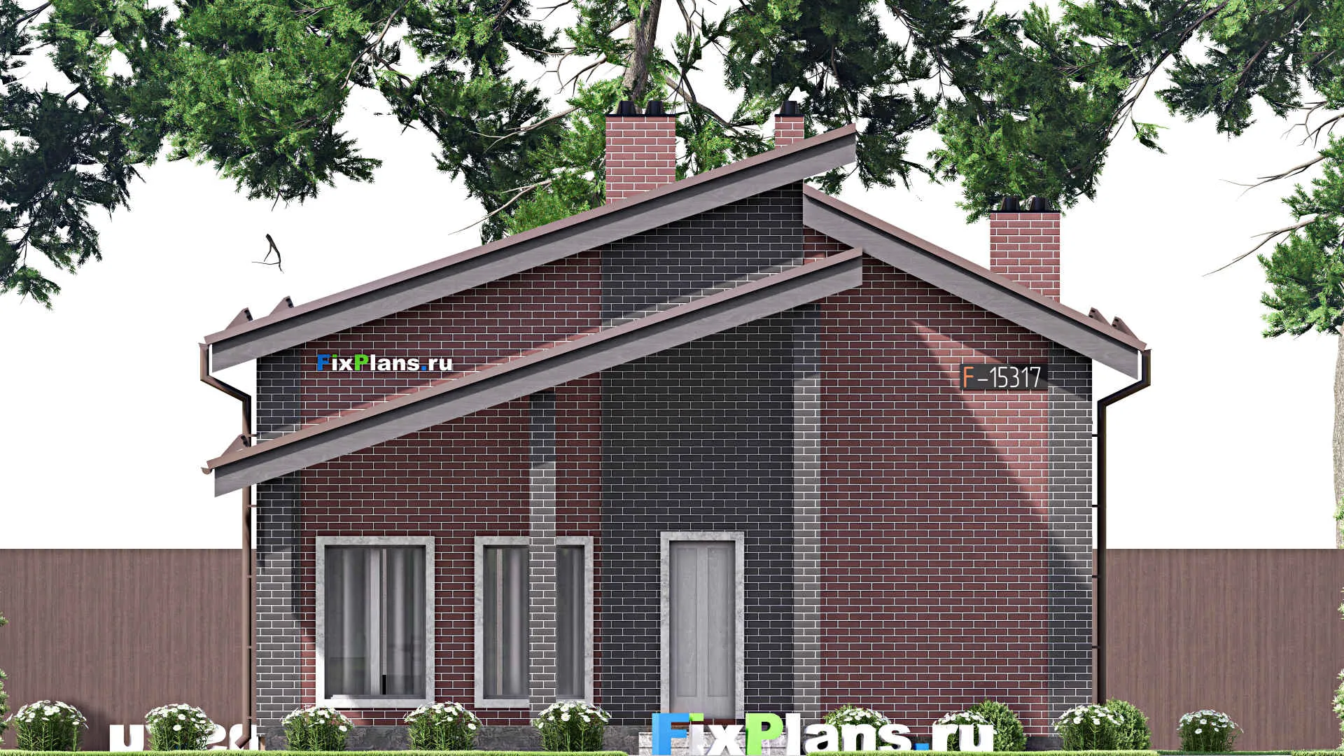 F-15317 - Проект бани 10 на 12, площадью 110 м² с комнатой отдыха, терассой, мансардой, санузлом и спальней