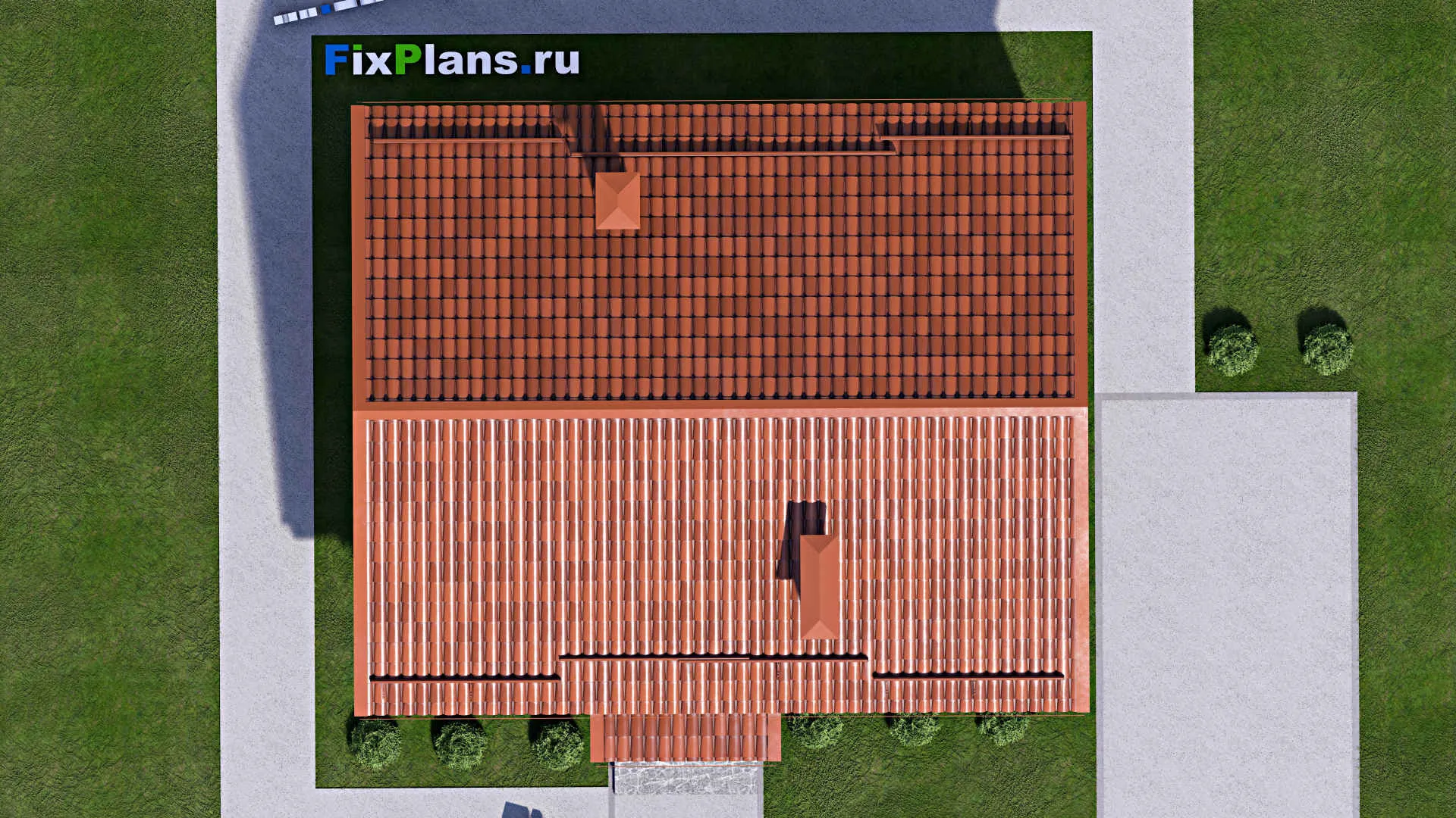 F-14768 - План одноэтажного дома 10 на 11, площадью 70 м² с 2 спальнями