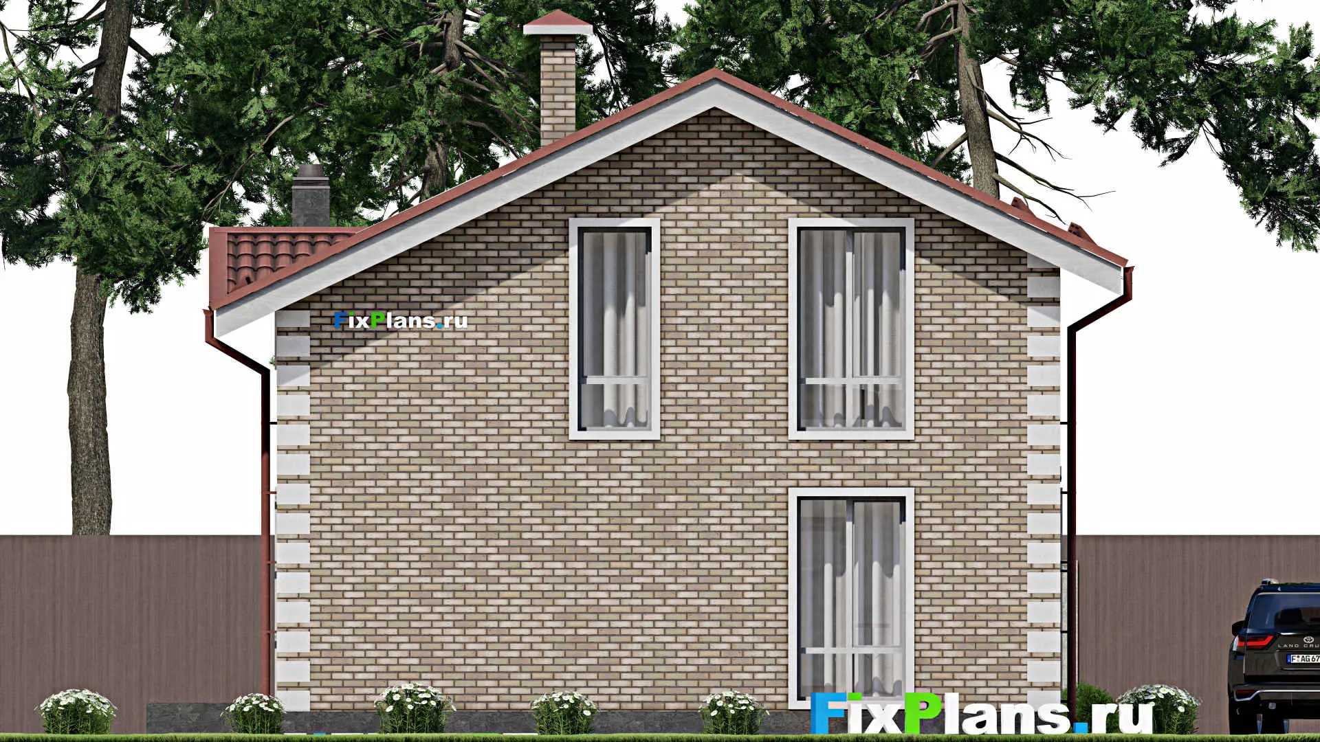 F-2501 - Проект дома с мансардой 9 на 11, площадью 110 м² с 3 спальнями