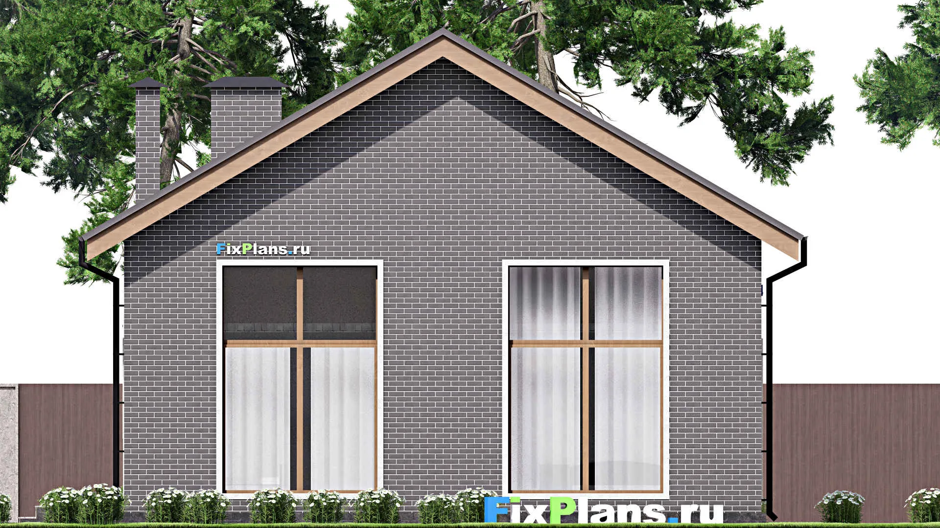 F-14120 - Проект дома с мансардой 12 на 17, площадью 180 м² с террасой и 4 спальнями