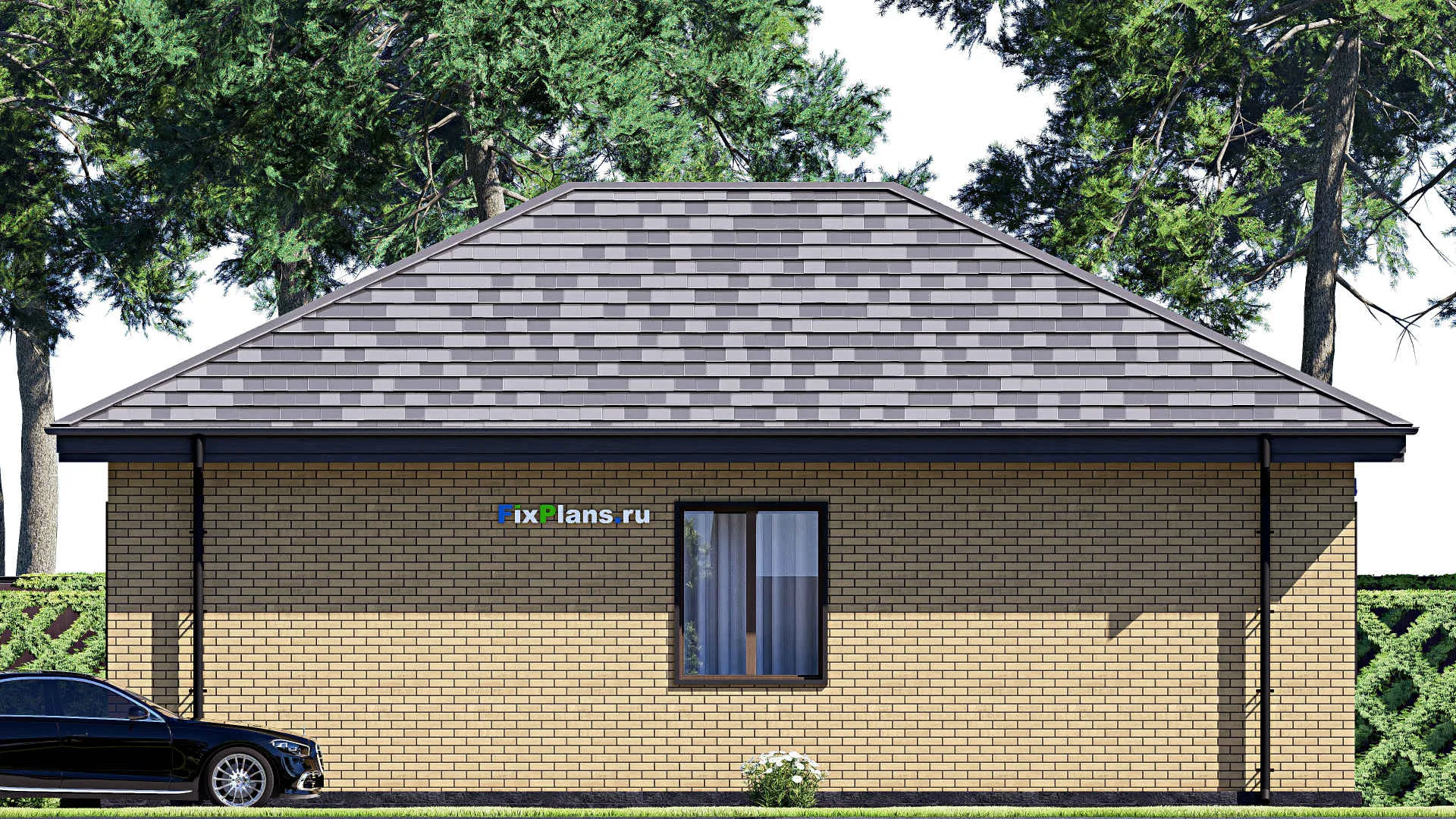 F-18287 - Проект одноэтажного дома 10 на 13, площадью 90 м² с 2 спальнями