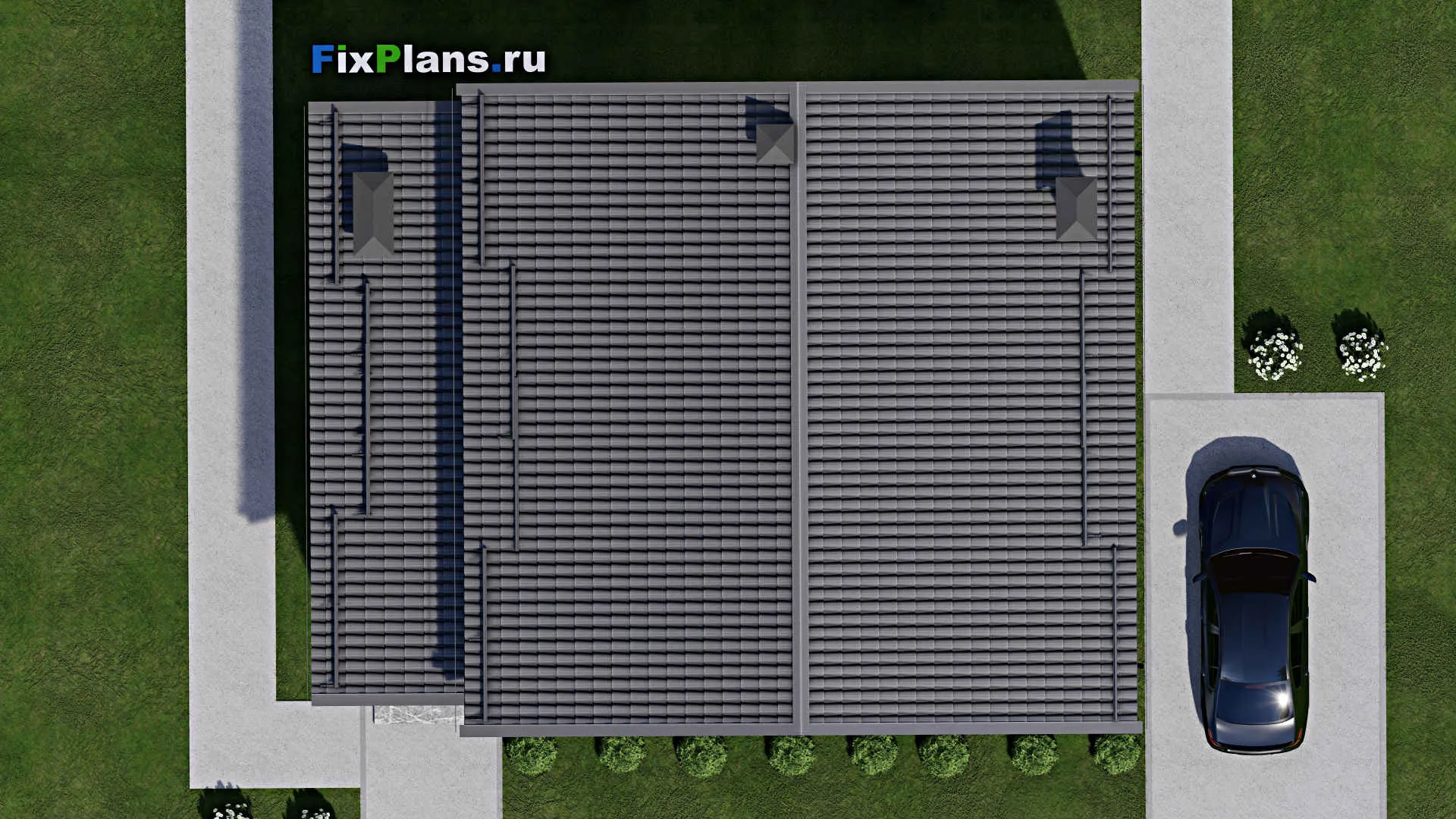 F-4850 - Проект дома с мансардой 10 на 13, площадью 160 м² с 2 спальнями