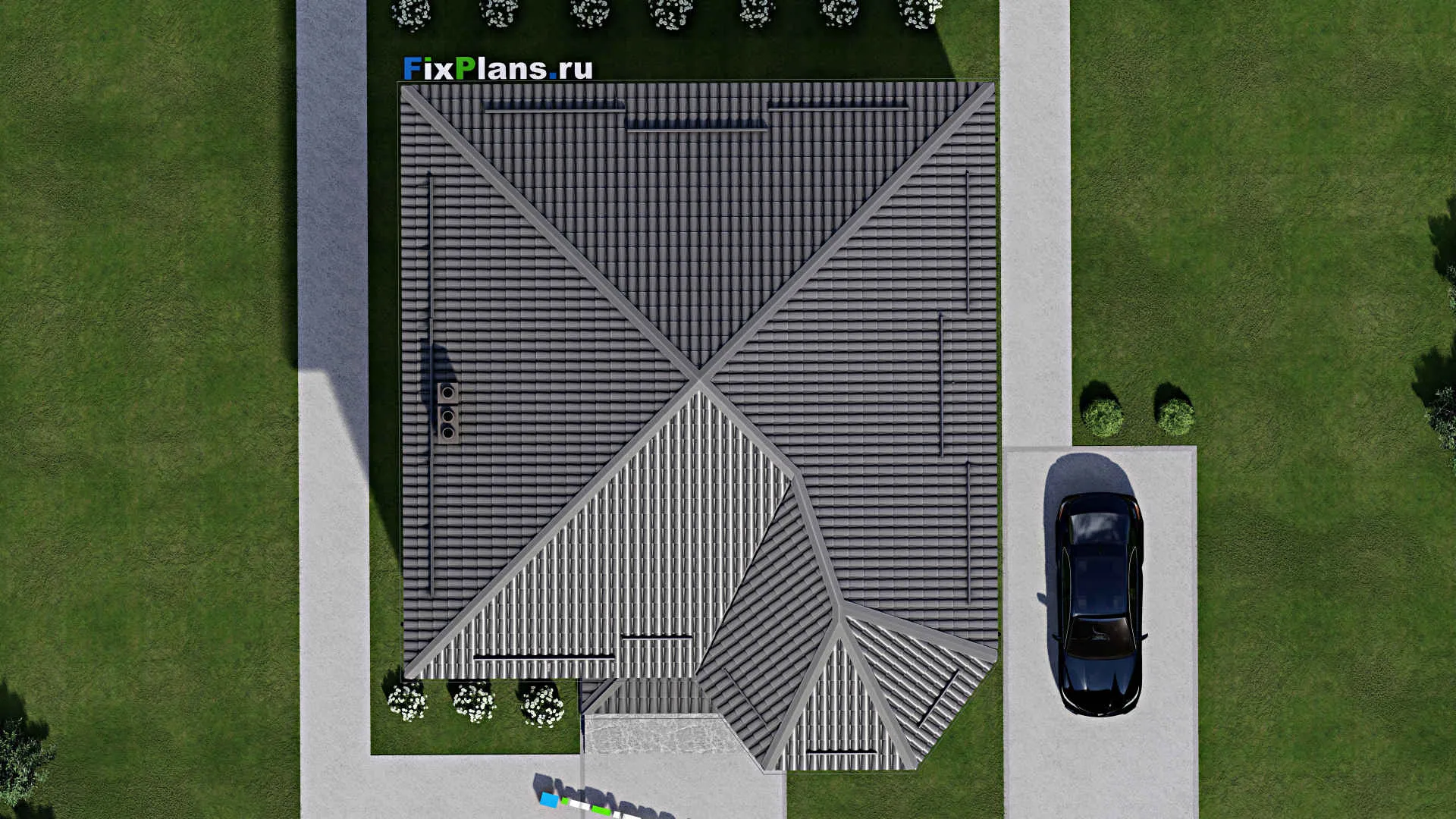 F-3401 - Проект двухэтажного дома 12 на 14, площадью 210 м² с 6 спальнями