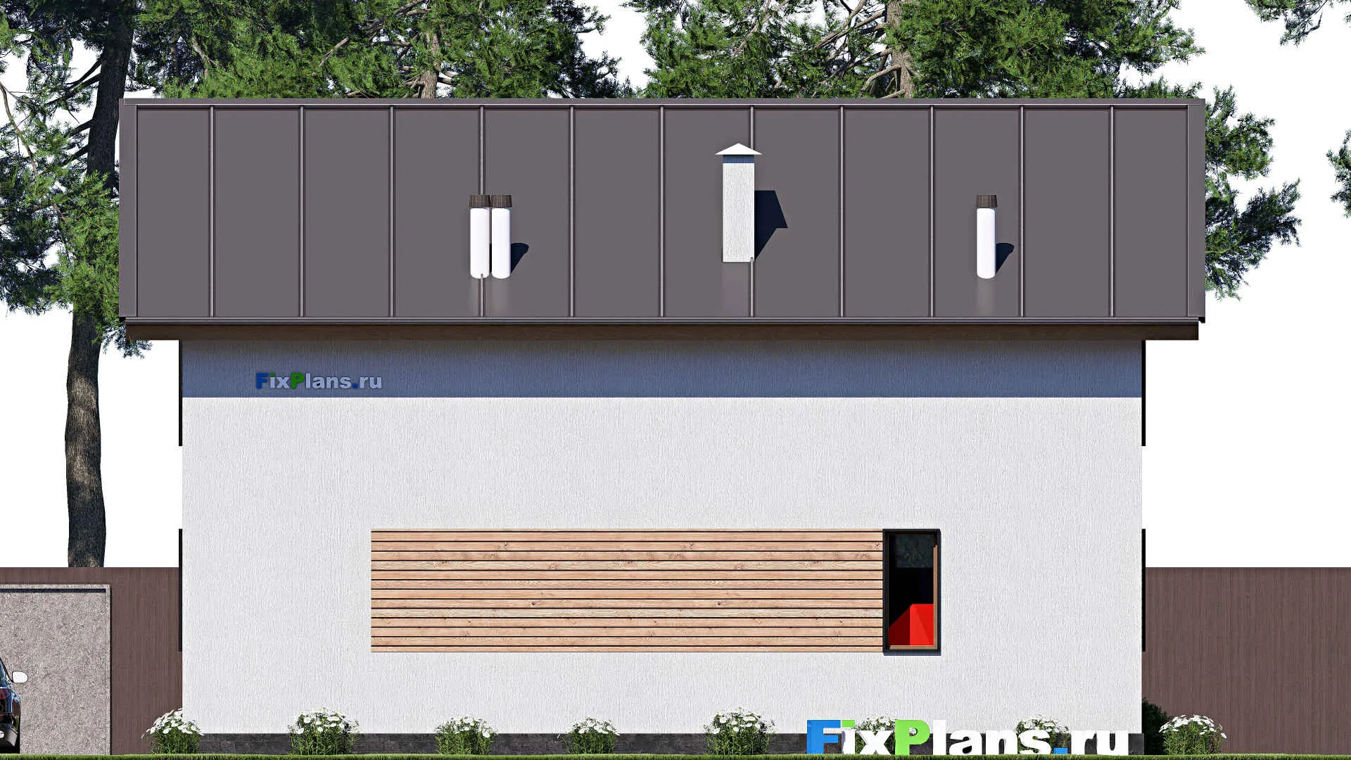 F-19961 - Проект дома с мансардой 10 на 12, площадью 140 м² с 4 спальнями