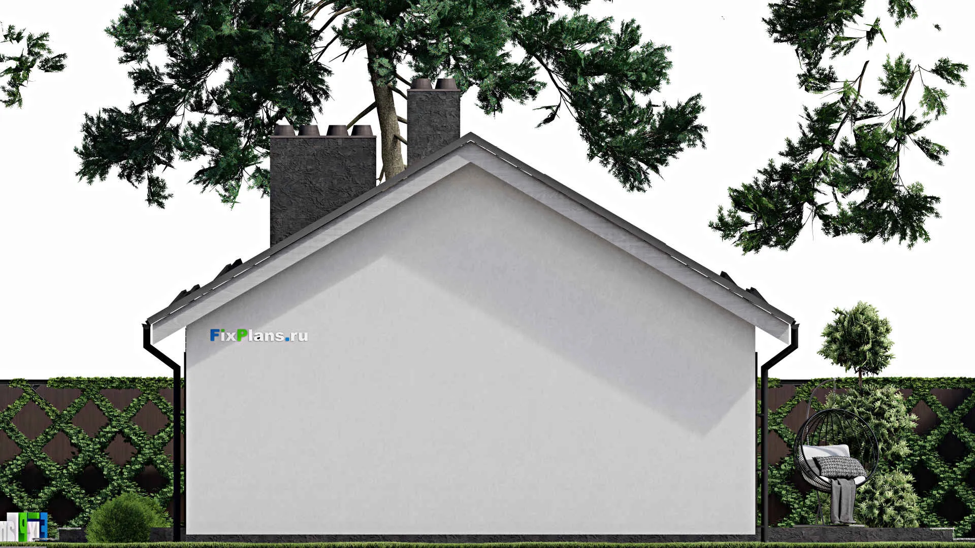 F-3329 - Проект одноэтажного дома 9 на 18, площадью 110 м² с 3 спальнями