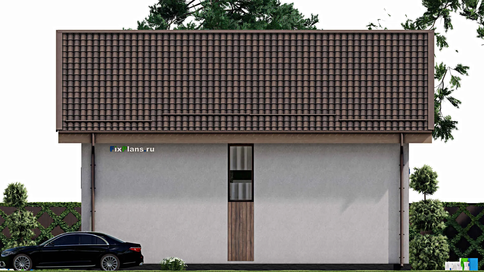 F-8702 - Планы дома с мансардой 9 на 12, площадью 130 м² с балконом и 4 спальнями